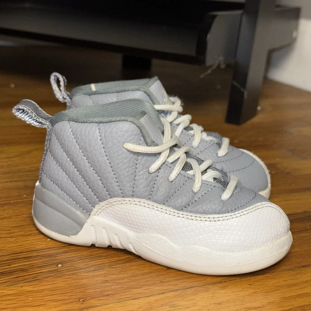 Nike Air Jordan 12 Retro Stealth Grey 850000-015 Baby Toddler Size 7C Sneaker
